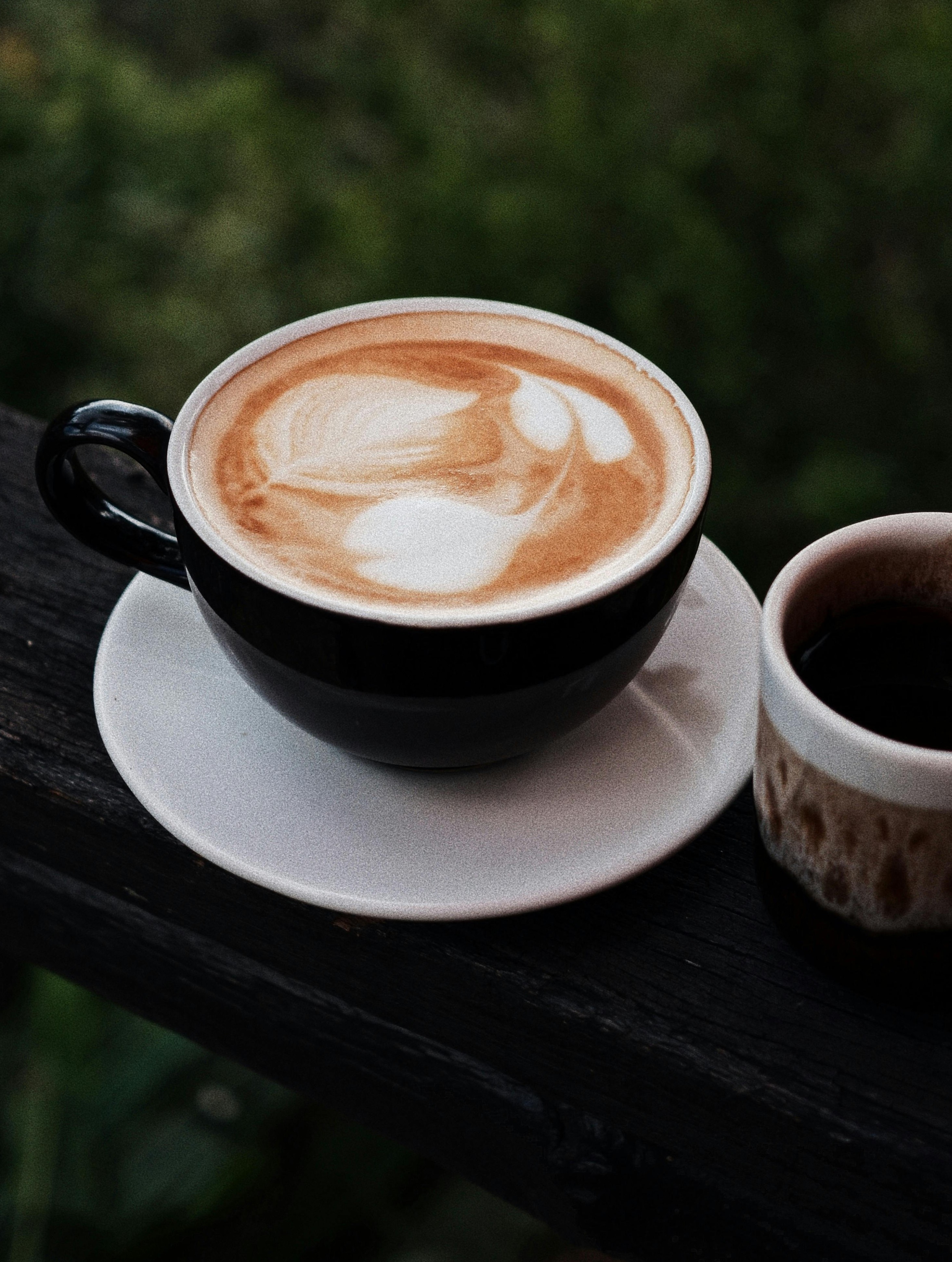 Barista crafting coffee